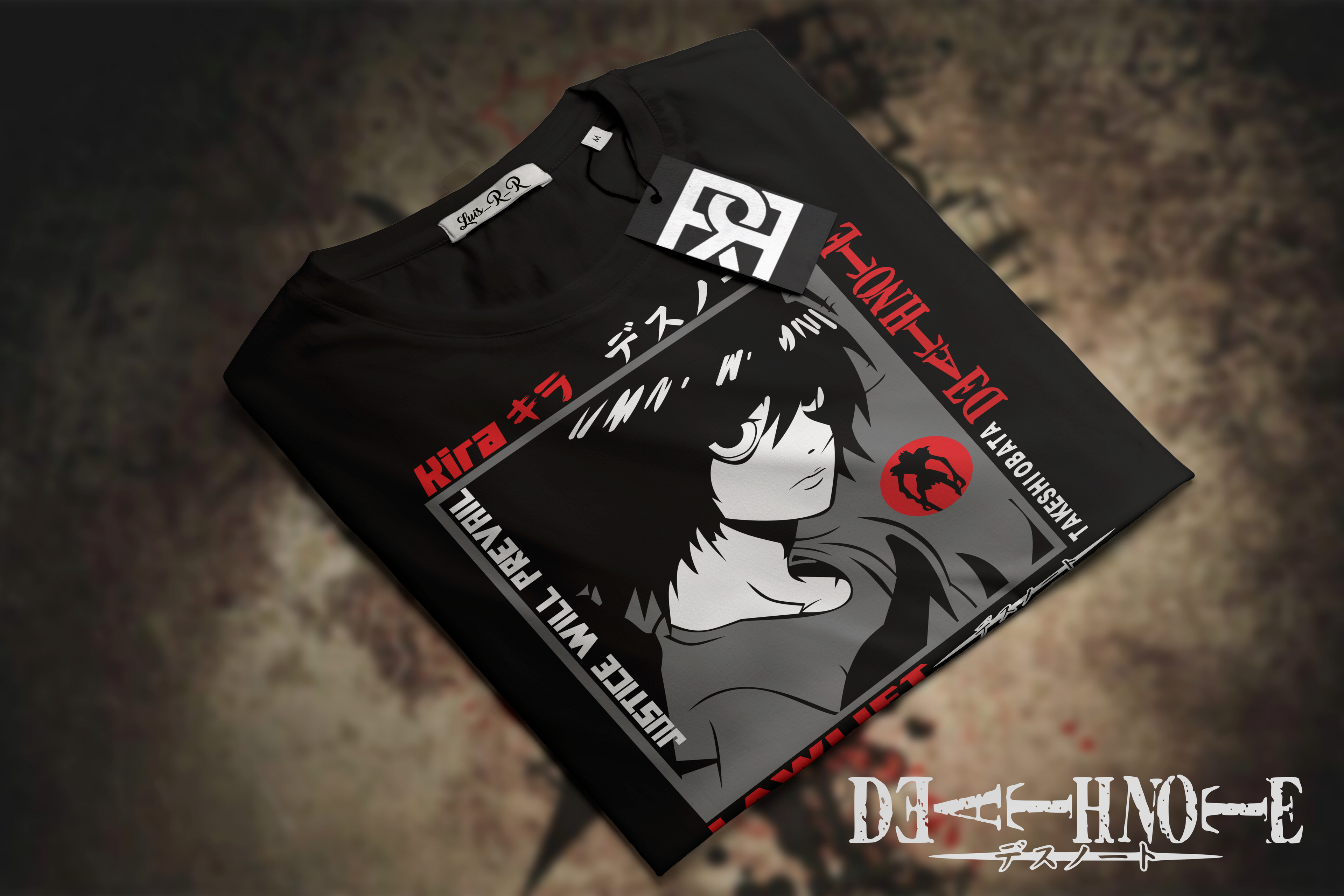 L Detective Anime Graphic T-Shirt