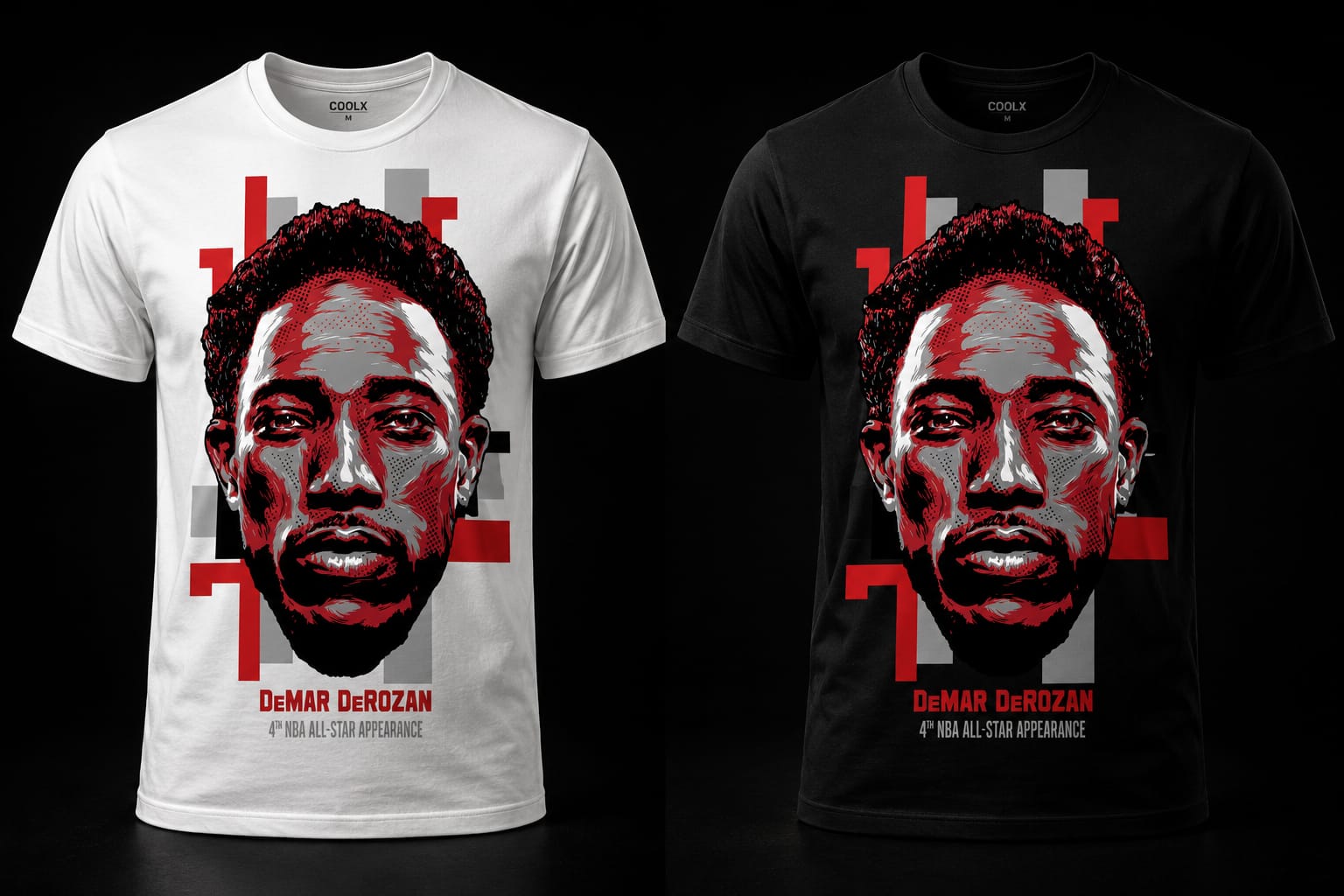 Redline Basketball Portrait Graphic T-Shirt
