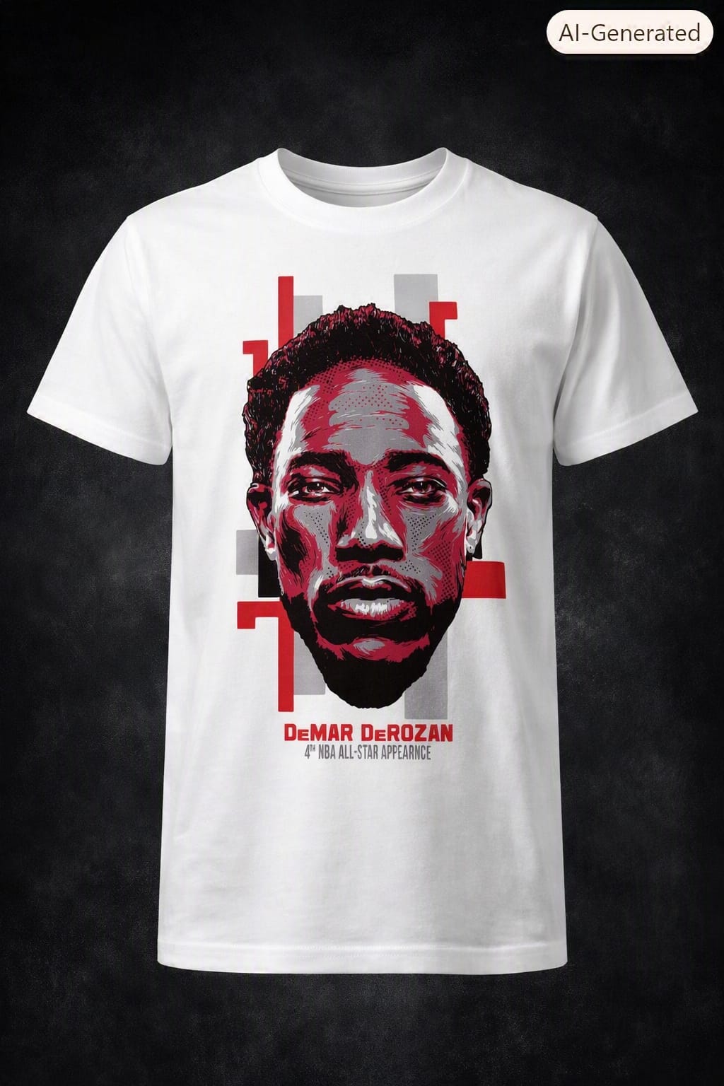 Redline Basketball Portrait Graphic T-Shirt