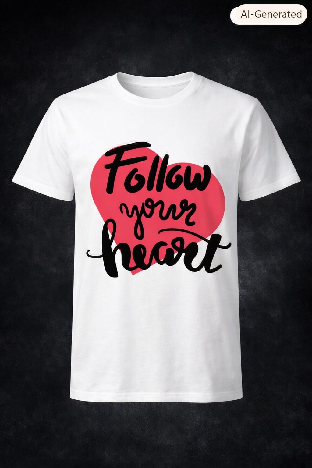 Follow Your Heart Typography T-Shirt