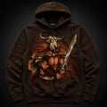 COOLX barbarian warrior brown hoodie