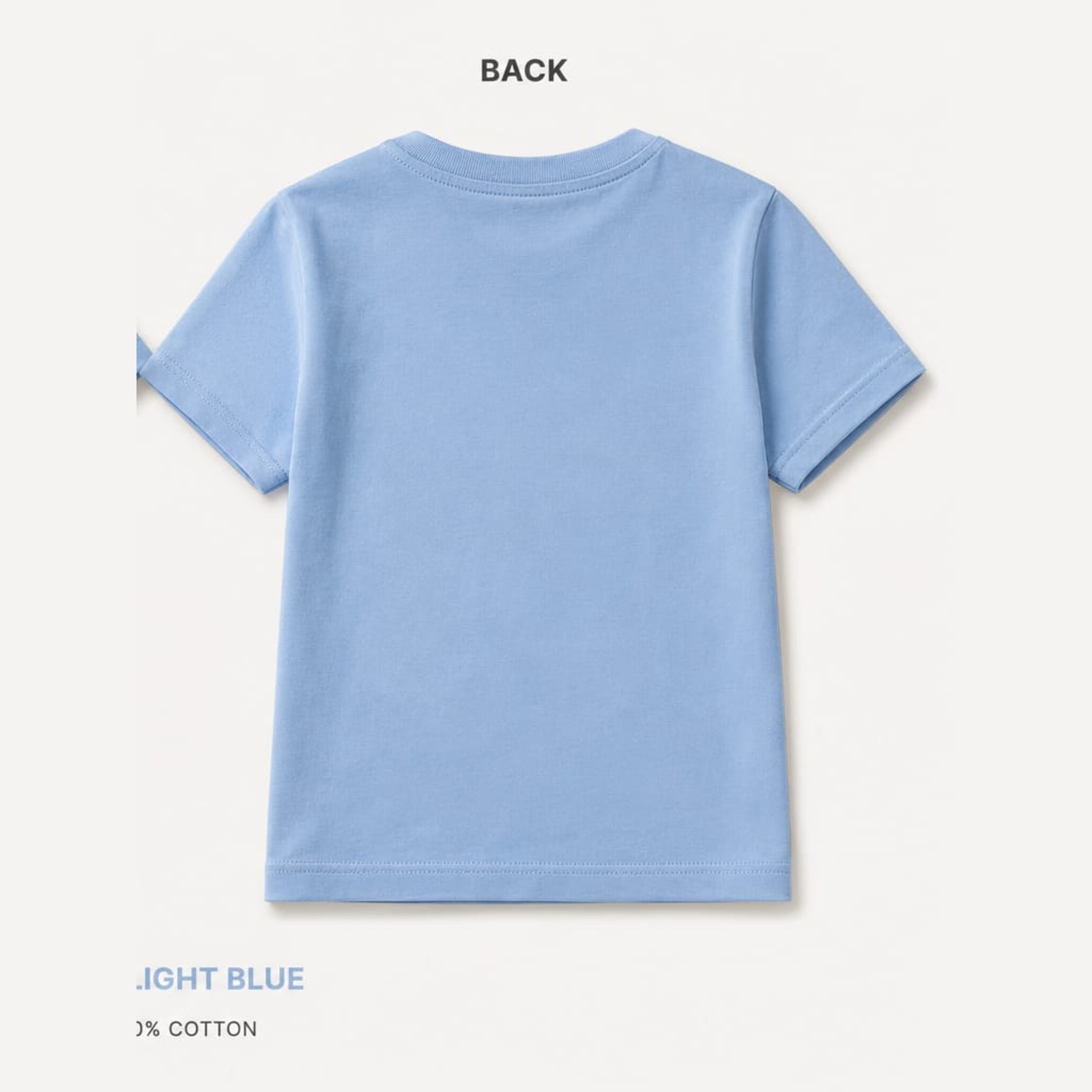 COOLX Surfer Beaver Kids T-Shirt in light blue, back