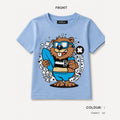 COOLX Surfer Beaver Kids T-Shirt in light blue, front
