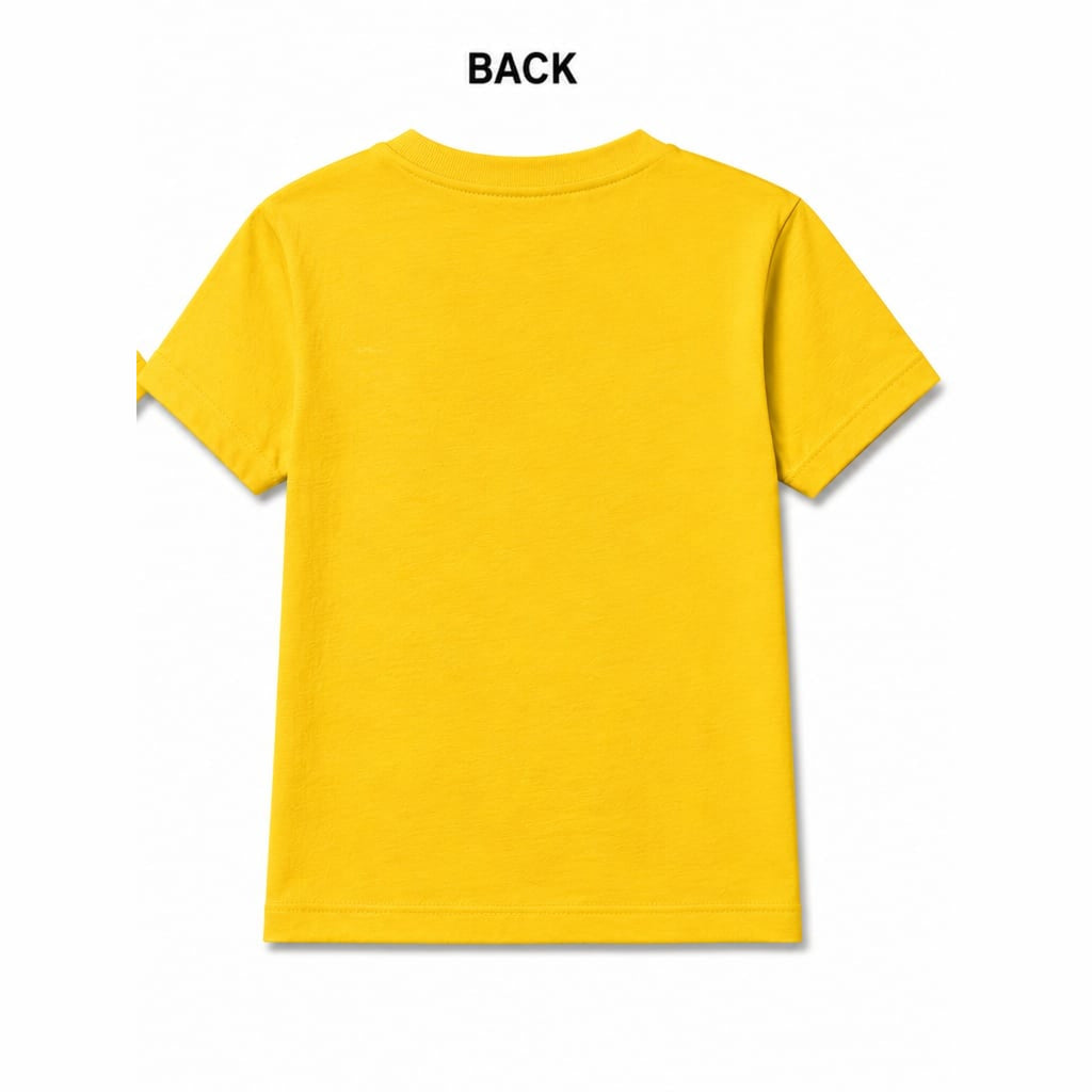 COOLX Mechanic Bird Kids T-Shirt in yellow, back
