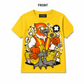 COOLX Mechanic Bird Kids T-Shirt in yellow, front