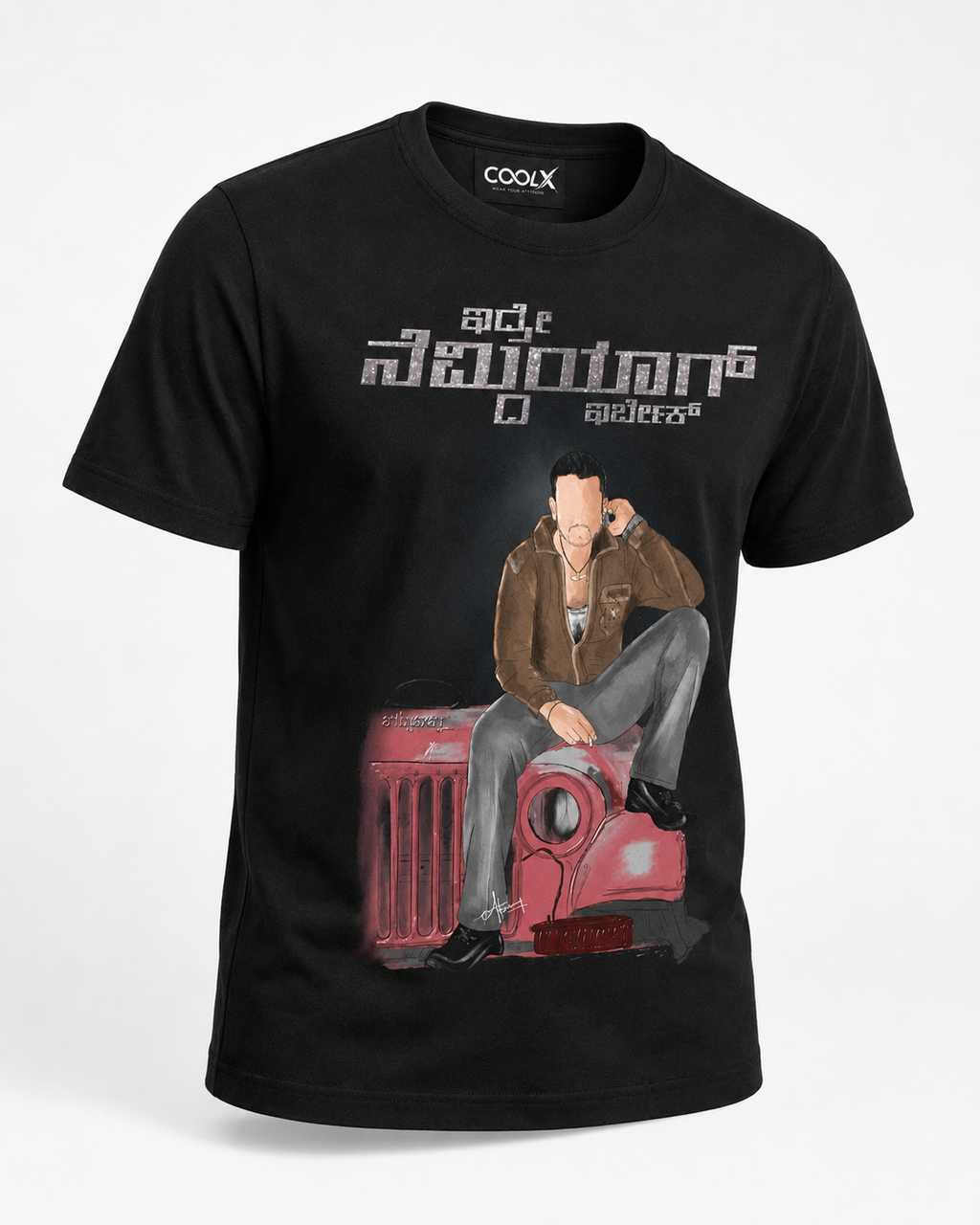 Kannada Attitude Graphic Black T-Shirt – COOLX
