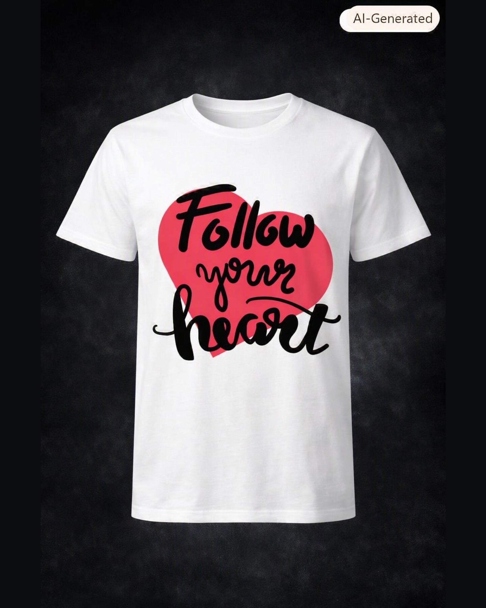 Follow Your Heart Typography T-Shirt
