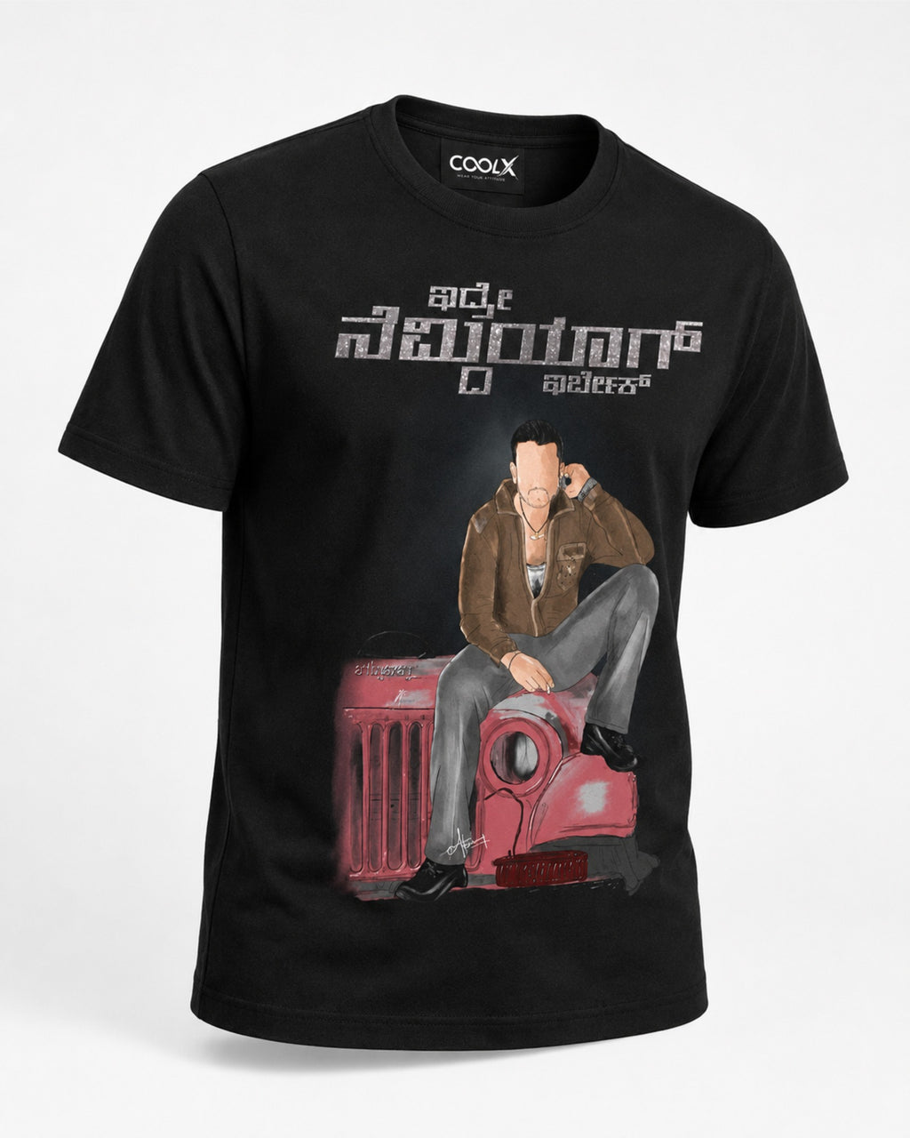 Kannada Attitude Graphic Black T-Shirt – COOLX
