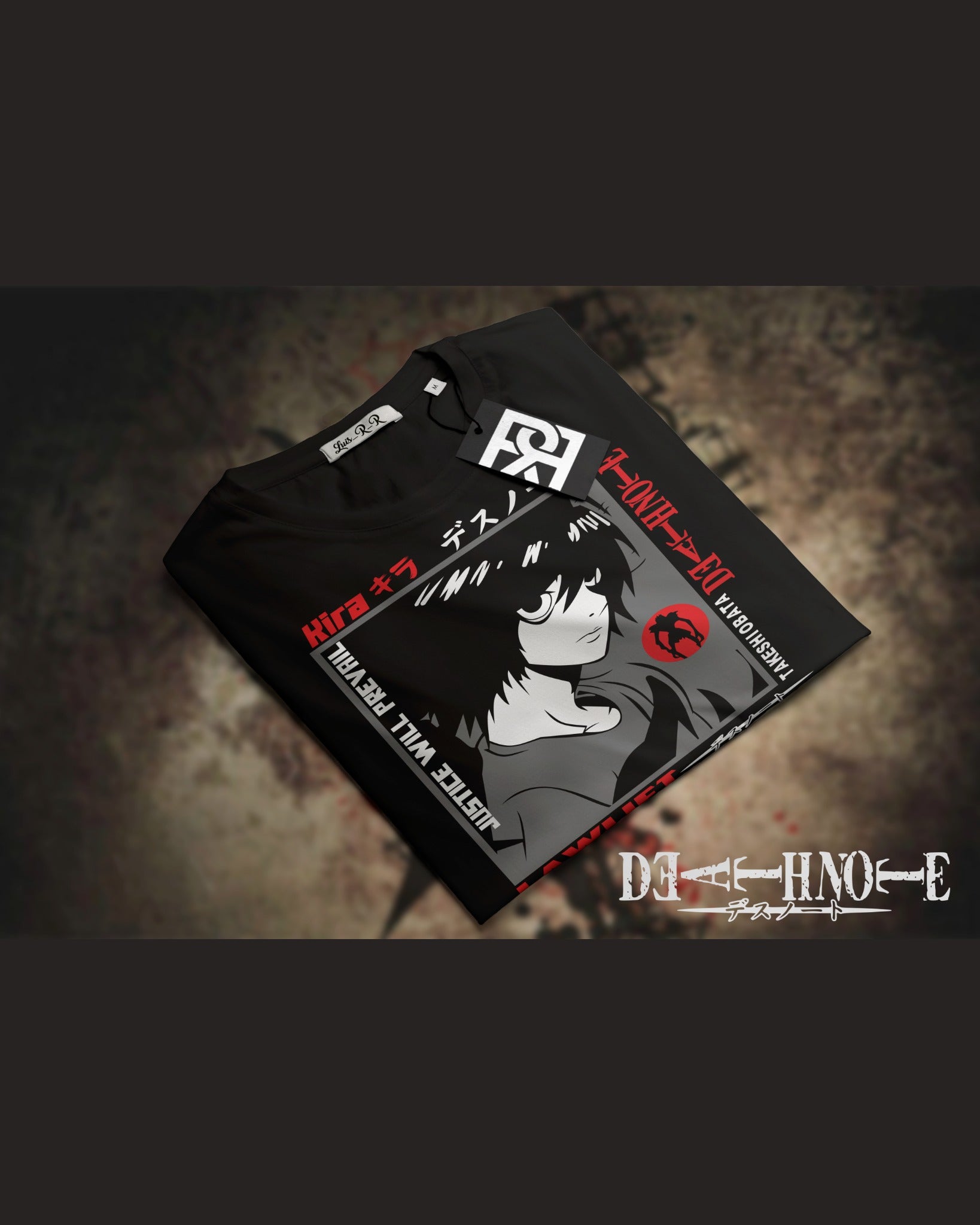 L Detective Anime Graphic T-Shirt
