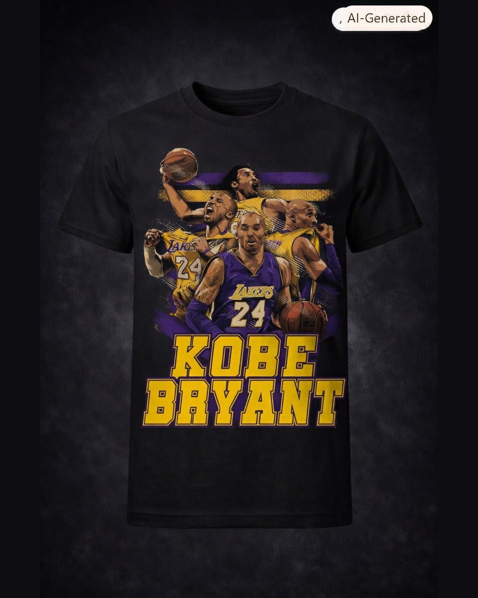 Basketball Legend Tribute Graphic T-Shirt
