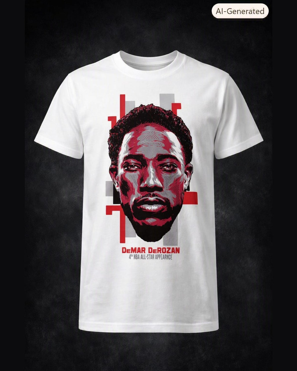 Redline Basketball Portrait Graphic T-Shirt