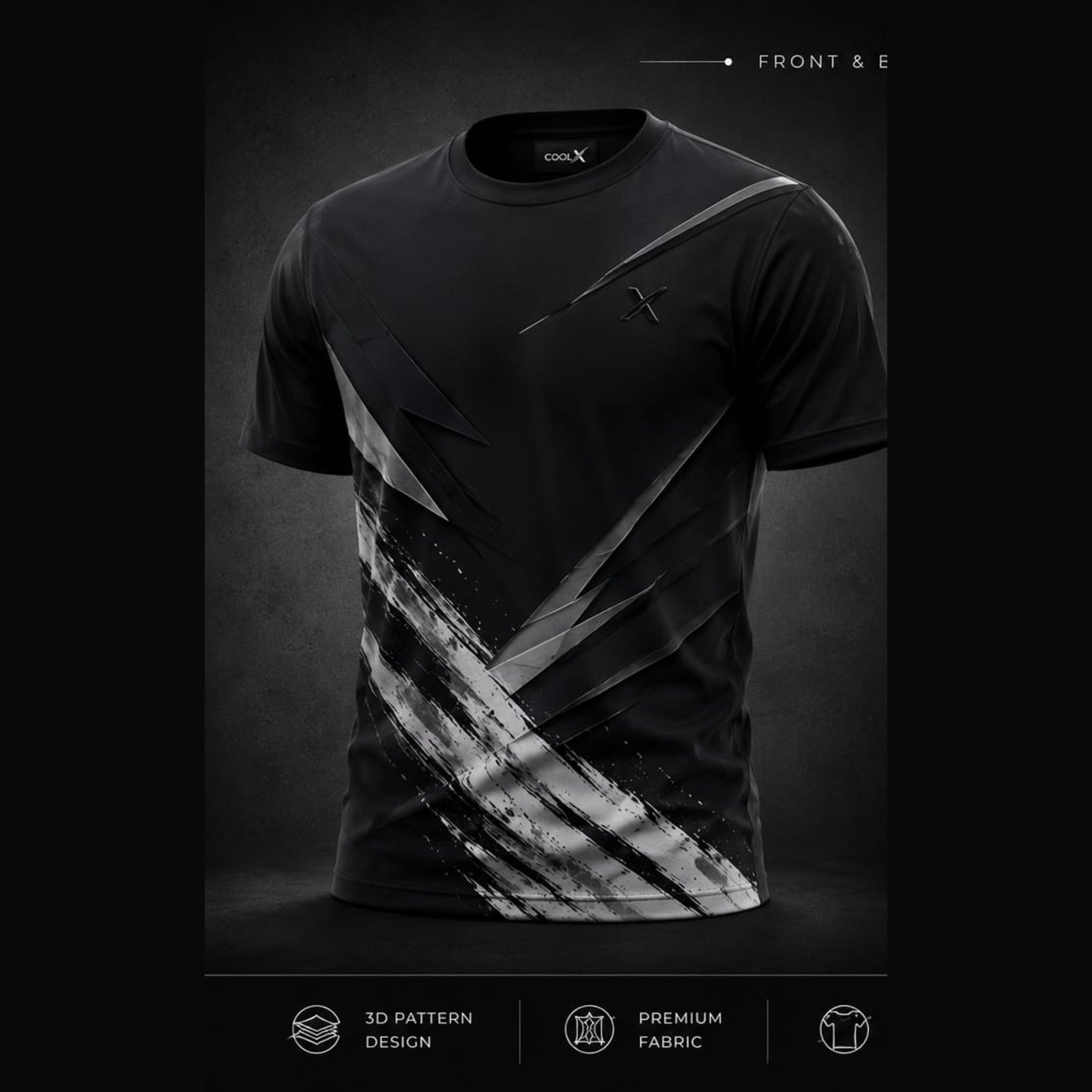 COOLX Active Sports Jersey in black, front